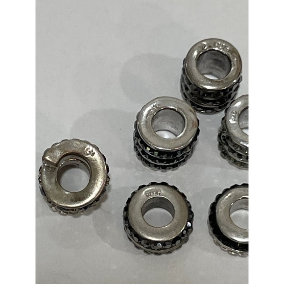 Chelsea Taylor Swarovski Crystal Sterling Silver Core Beads Set of 7 RETIRED - Picture 6 of 8